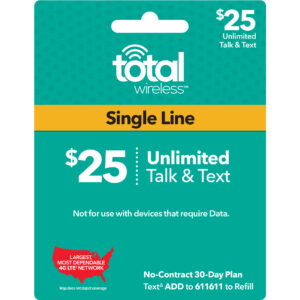 Total Wireless - $25 Top Up Card
