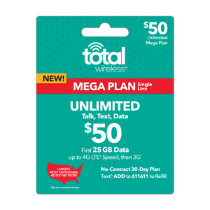 Total Wireless - $50 Top Up Card
