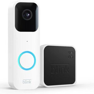 Blink Video Doorbell + Sync Module 2 | Two-year battery life, Two-way audio, HD video, motion and chime app alerts and Alexa enabled, White