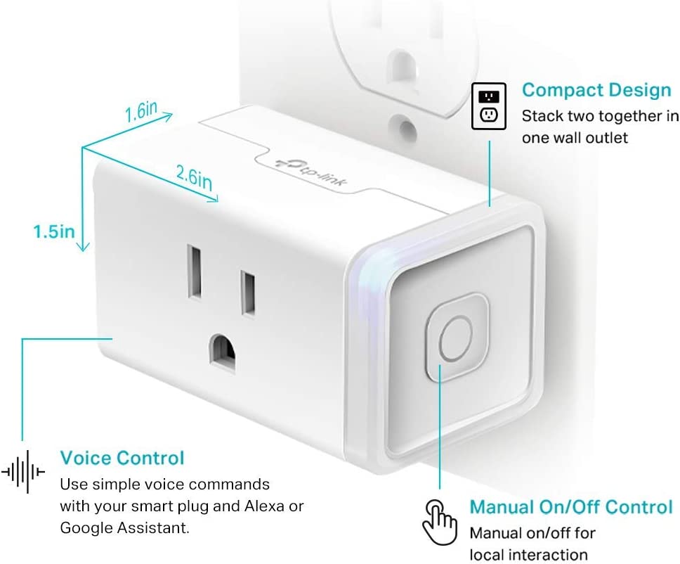 TP-Link Kasa Smart Plug Mini Works with Alexa & Google Home HS105