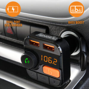 AA- Bluetooth FM Transmitter Car Charger with Voice Assistant