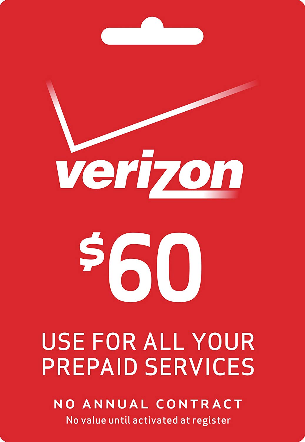 Verizon Prepaid 60 Top Up Card