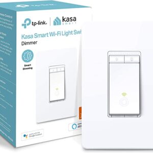 Kasa Smart Dimmer Switch HS220, Single Pole, Needs Neutral Wire, 2.4GHz Wi-Fi Light Switch Works with Alexa and Google Home