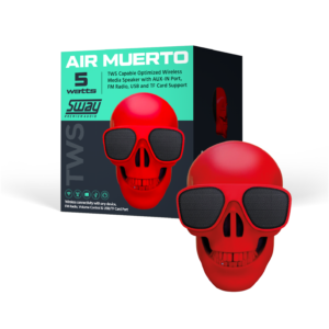 Air Muerto | Desktop Portable Skull TWS Capable Bluetooth Speaker