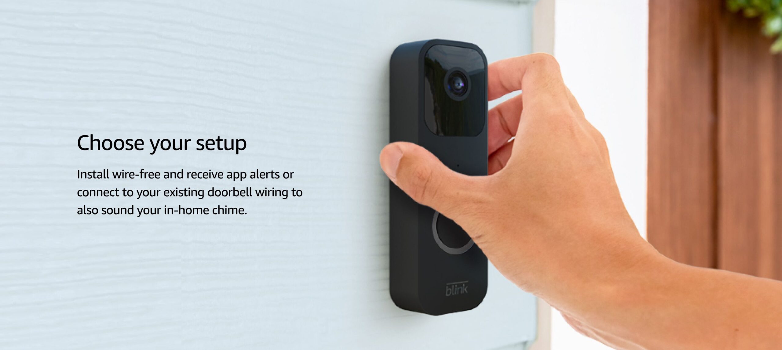 Blink Video Doorbell + Sync Module 2, Two-year battery life, Two