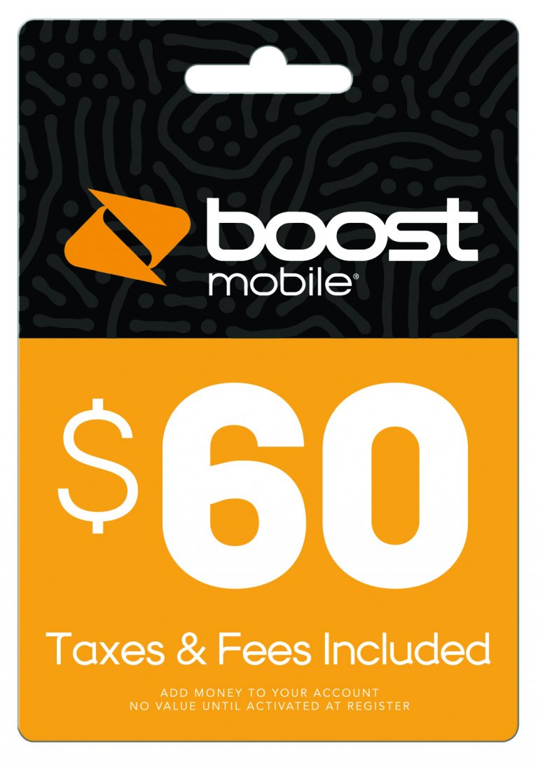 Boost Mobile – $60 Top Up Card